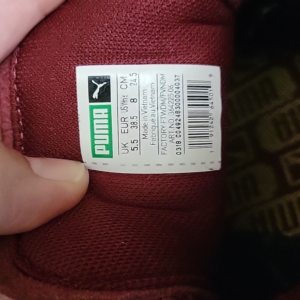 Puma Burgundy Sneakers - Picture 4 of 4
